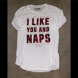 PINK quarter sleeve night shirt. Size L